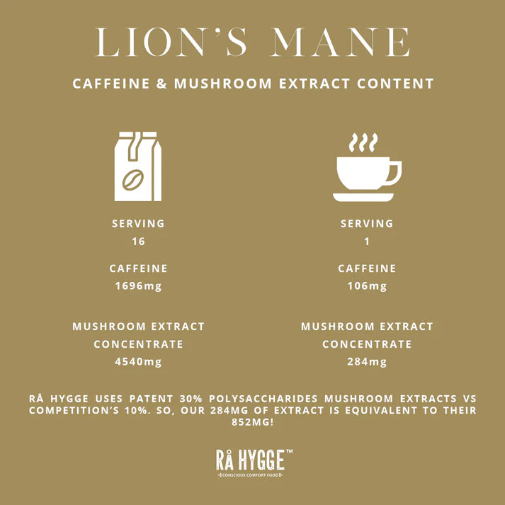 Καφές Φίλτρου με Νοοτροπικά Μανιτάρια Lion’s Mane Ra Hygge 227g